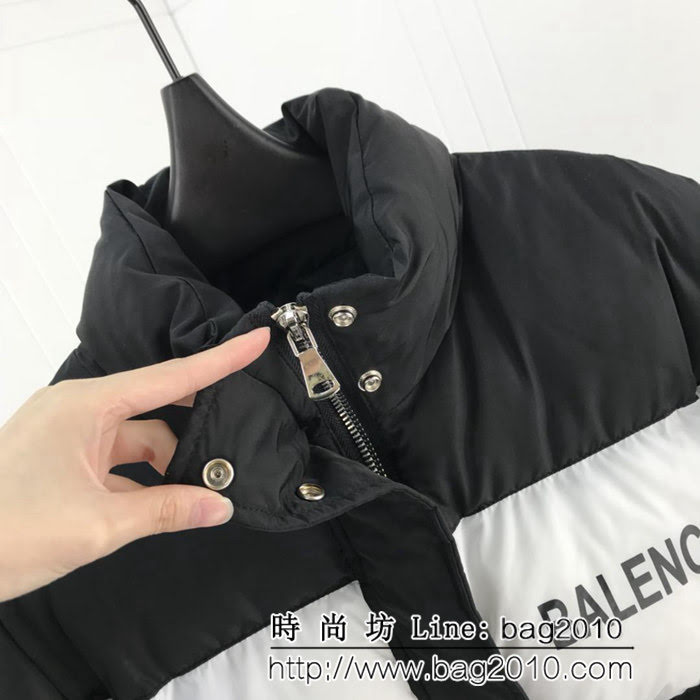 BALENCIAGA巴黎世家 18冬季新款 撞色拼接字母印花 保暖舒適棉服 男女同款 ydi1609